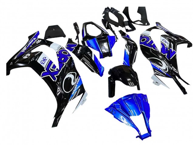 2011-2015 Kawasaki ZX10R Motorcycle Fairings - Blue White Glossy Black Canada