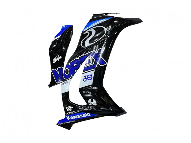 2011-2015 Kawasaki ZX10R Motorcycle Fairings - Blue White Glossy Black Canada