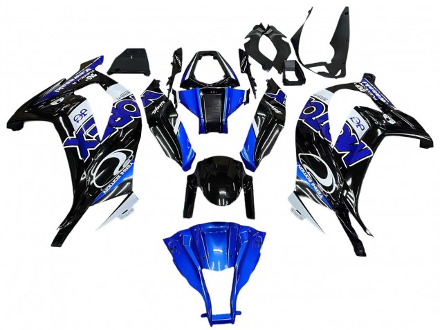 2011-2015 Kawasaki ZX10R Motorcycle Fairings - Blue White Glossy Black Canada