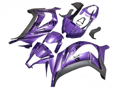 2011-2015 Kawasaki ZX10R Motorcycle Fairing - Purple Matte Black Canada