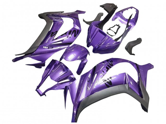 2011-2015 Kawasaki ZX10R Motorcycle Fairing - Purple Matte Black Canada