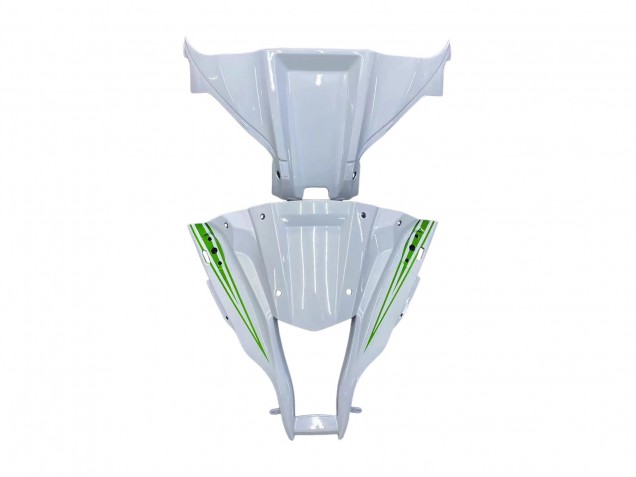 2011-2015 Kawasaki ZX10R Motorcycle Fairings - White Green Stripe Black Ninja Canada