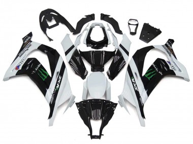 2011-2015 Kawasaki ZX10R Motorcycle Fairings - White Glossy Black Green Monster Canada