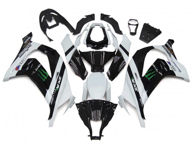 2011-2015 Kawasaki ZX10R Motorcycle Fairings - White Glossy Black Green Monster Canada