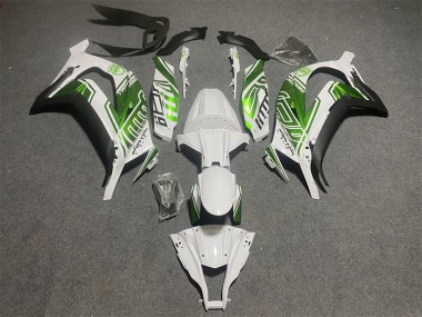 2011-2015 Kawasaki ZX10R Motorcycle Fairings - White Green Matte Black Canada