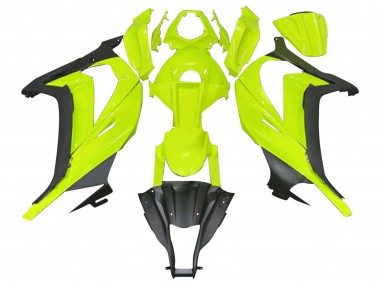 2011-2015 Kawasaki ZX10R Motorcycle Fairings - Fluorescent Green Matte Black Canada