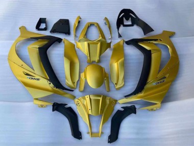 2011-2015 Kawasaki ZX10R Motorcycle Fairings - Gold Black Canada