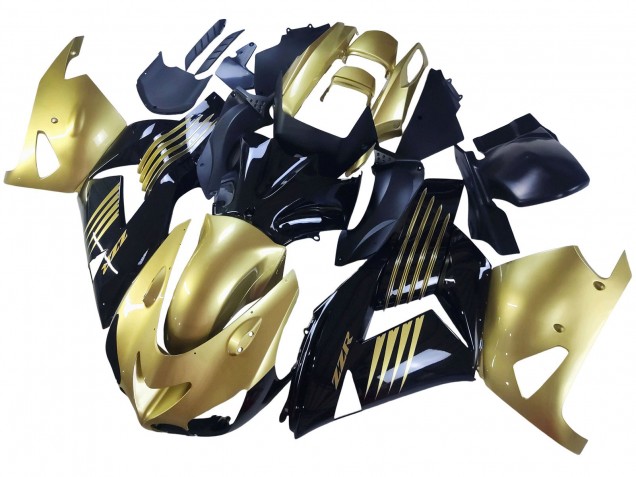 2006-2011 Kawasaki ZX14R ZZR1400 Motorcycle Fairings - Gold Black Canada