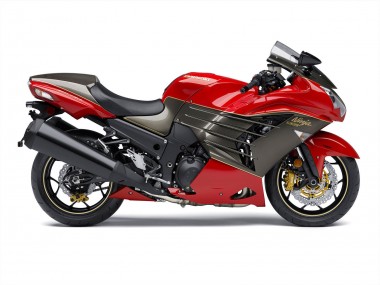 2012-2024 Kawasaki ZX14R ZZR1400 Motorcycle Fairings - Red Matte Black Gold Ninja Canada