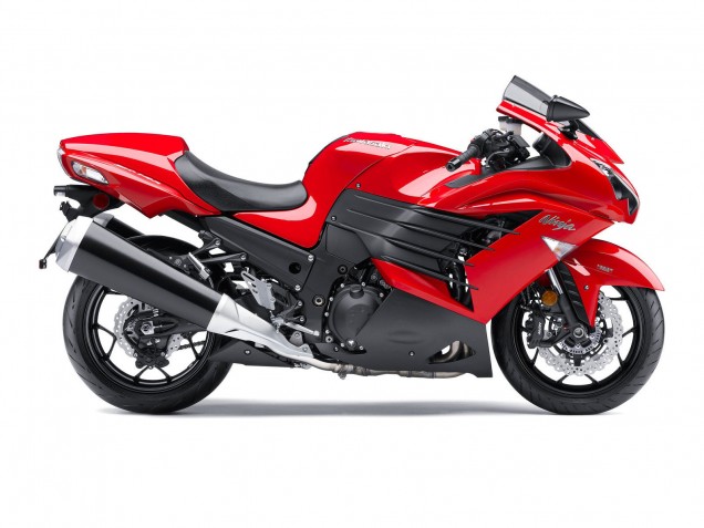 2012-2024 Kawasaki ZX14R ZZR1400 Motorcycle Fairing - Red Matte Black Canada