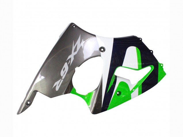 1998-1999 Kawasaki ZX6R Motorcycle Fairings - Green White Dark Blue Silver Canada