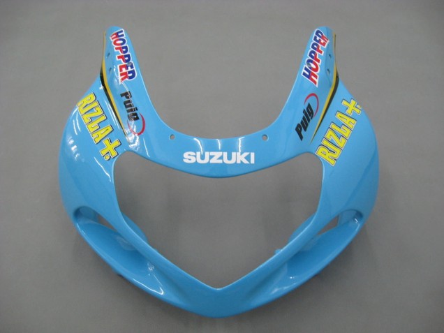 2000-2002 Suzuki GSXR1000 Motorcycle Fairings - Light Blue Yellow Black Motul Rizla Canada