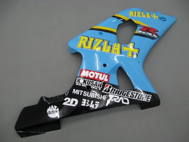 2000-2002 Suzuki GSXR1000 Motorcycle Fairings - Light Blue Yellow Black Motul Rizla Canada