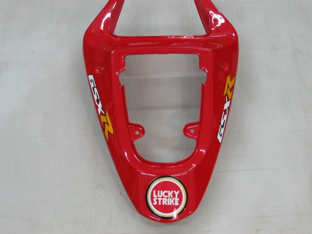 2000-2002 Suzuki GSXR1000 Motorcycle Fairings - White Red Lucky Strike Canada