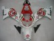 2000-2002 Suzuki GSXR1000 Motorcycle Fairings - White Red Lucky Strike Canada