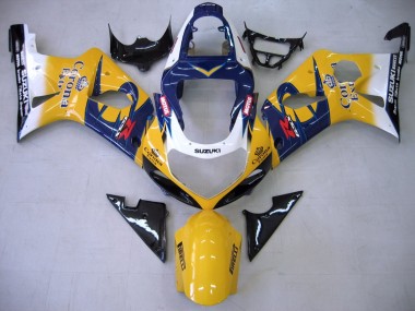 2000-2002 Suzuki GSXR1000 Motorcycle Fairings - Yellow Dark Blue White Motul Corona Canada