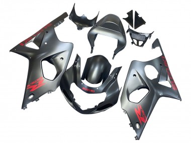 2000-2002 Suzuki GSXR1000 Motorcycle Fairings - Matte Grey Red Decal Canada