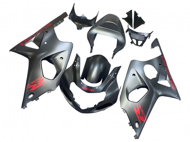 2000-2002 Suzuki GSXR1000 Motorcycle Fairings - Matte Grey Red Decal Canada