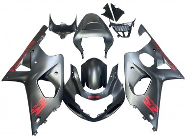 2000-2002 Suzuki GSXR1000 Motorcycle Fairings - Matte Grey Red Decal Canada