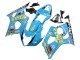 2003-2004 Suzuki GSXR 1000 Motorcycle Fairings - Light Blue Yellow Black Rizla Motul Canada