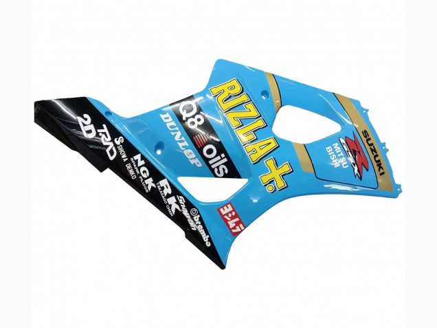 2003-2004 Suzuki GSXR 1000 Motorcycle Fairings - Light Blue Yellow Black Rizla Motul Canada