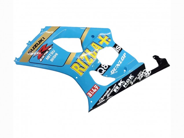 2003-2004 Suzuki GSXR 1000 Motorcycle Fairings - Light Blue Yellow Black Rizla Motul Canada