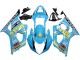2003-2004 Suzuki GSXR 1000 Motorcycle Fairings - Light Blue Yellow Black Rizla Motul Canada