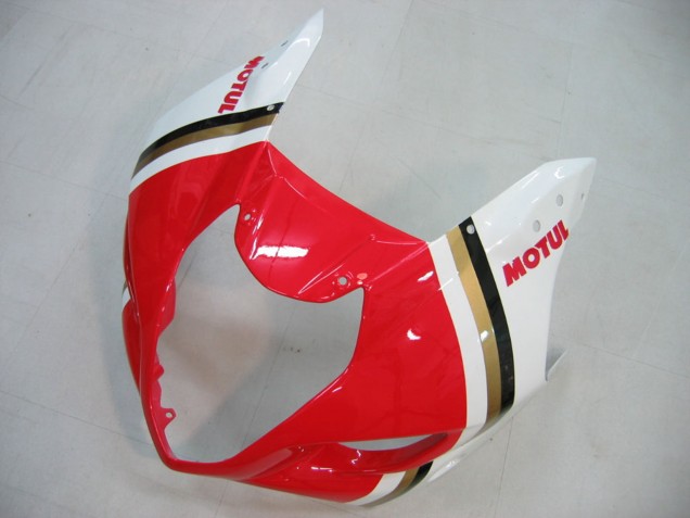 2003-2004 Suzuki GSXR 1000 Motorcycle Fairings - White Red Motul Lucky Strike Canada