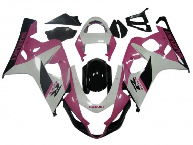 2004-2005 Suzuki GSXR 600 / GSXR 750 Motorcycle Fairings - White Pink Black Canada