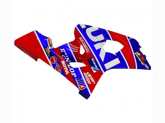 2004-2005 Suzuki GSXR 600 / GSXR 750 Motorcycle Fairings - Blue Red Black Motul Dunlop Canada