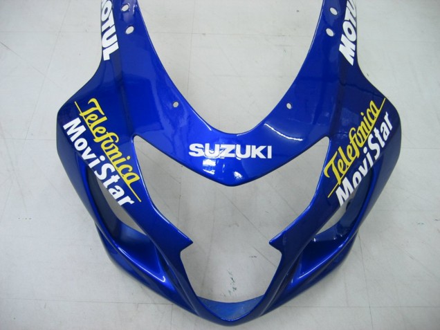 2004-2005 Suzuki GSXR 600 / GSXR 750 Motorcycle Fairings - Blue White Yellow Green Telefonica Motul MoviStar Canada