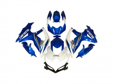 2006-2007 Suzuki GSXR 600 / GSXR 750 Motorcycle Fairings - White Blue Canada