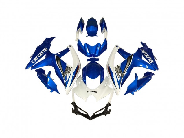 2006-2007 Suzuki GSXR 600 / GSXR 750 Motorcycle Fairings - White Blue Canada