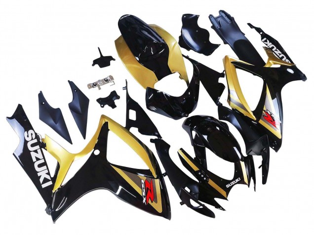 2006-2007 Suzuki GSXR 600 / GSXR 750 Motorcycle Fairings - Gold Glossy Black Red Canada