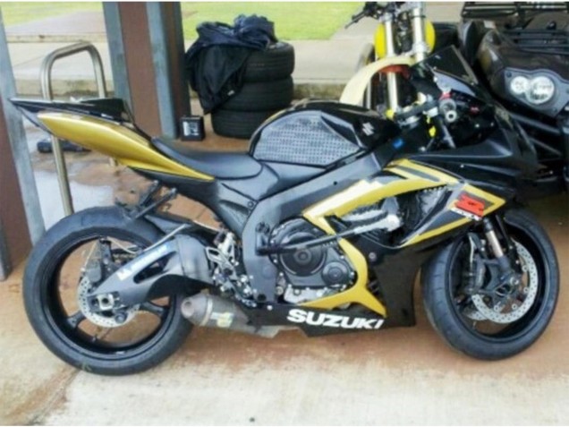 2006-2007 Suzuki GSXR 600 / GSXR 750 Motorcycle Fairings - Gold Glossy Black Red Canada