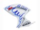 2006-2007 Suzuki GSXR 600 / GSXR 750 Motorcycle Fairings - White Blue Flame Canada