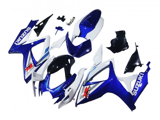 2006-2007 Suzuki GSXR 600 / GSXR 750 Motorcycle Fairings - White Blue Glossy Black Red Canada