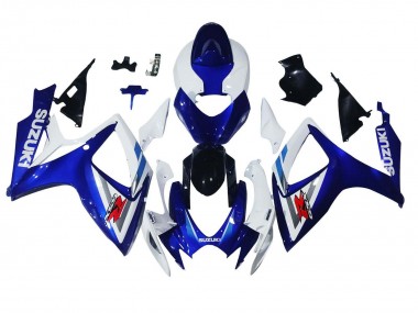 2006-2007 Suzuki GSXR 600 / GSXR 750 Motorcycle Fairings - White Blue Glossy Black Red Canada