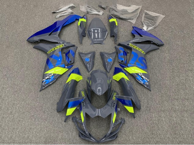 2011-2024 Suzuki GSXR 600 / GSXR 750 Motorcycle Fairings - Dark Nardo Grey Blue Fluorescent Yellow Canada