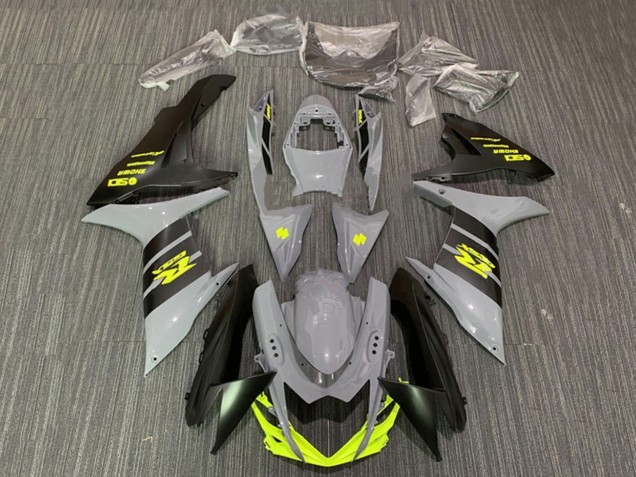 2011-2024 Suzuki GSXR 600 / GSXR 750 Motorcycle Fairings - Nardo Grey Neon Yellow Black Canada