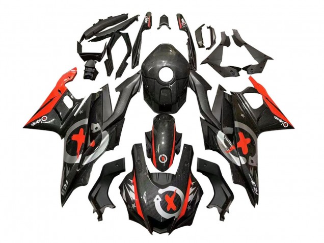 2022-2024 Yamaha YZF R3/R25 Motorcycle Fairings - Black Carbon Fiber Style Red Silver Canada