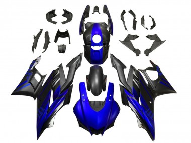 2022-2024 Yamaha YZF R3/R25 Motorcycle Fairings - Blue Matte Black Canada