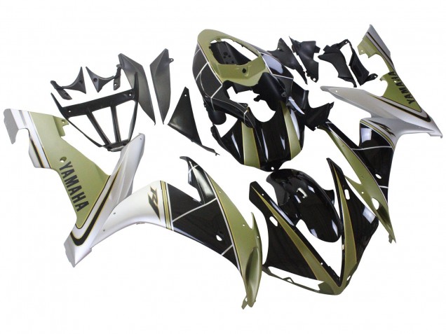 2004-2006 Yamaha YZF 1000 R1 Motorcycle Fairings - Light Gold White Glossy Black Canada