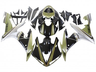 2004-2006 Yamaha YZF 1000 R1 Motorcycle Fairings - Light Gold White Glossy Black Canada