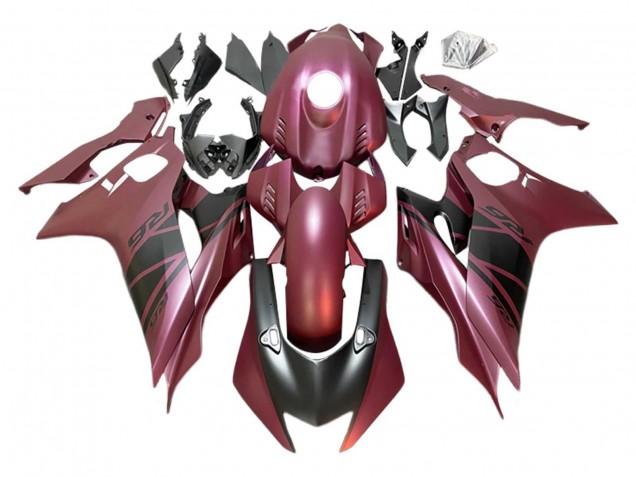 2017-2025 Yamaha YZF 600 R6 Motorcycle Fairings - Maroon Red Matte Black Canada