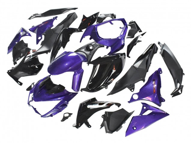 2014-2019 Kawasaki Z1000 Motorcycle Fairings - Purple Glossy Black Matte Black Canada