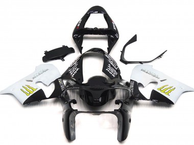 2002-2003 Kawasaki ZX9R Motorcycle Fairings - White Glossy Black Yellow Monster Canada