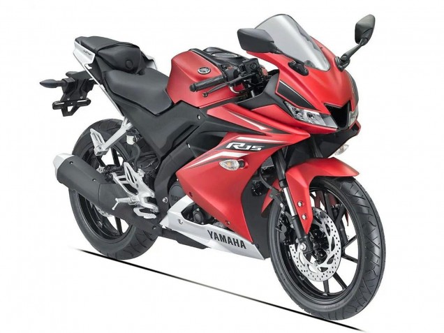 2018-2024 Yamaha YZF R15 Motorcycle Fairings - Matte Red Black Canada