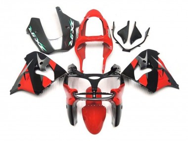 2002-2003 Kawasaki ZX9R Motorcycle Fairings - Red Black Silver Canada