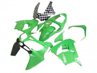 2002-2003 Kawasaki ZX9R Motorcycle Fairings - Green Black Checkered Canada